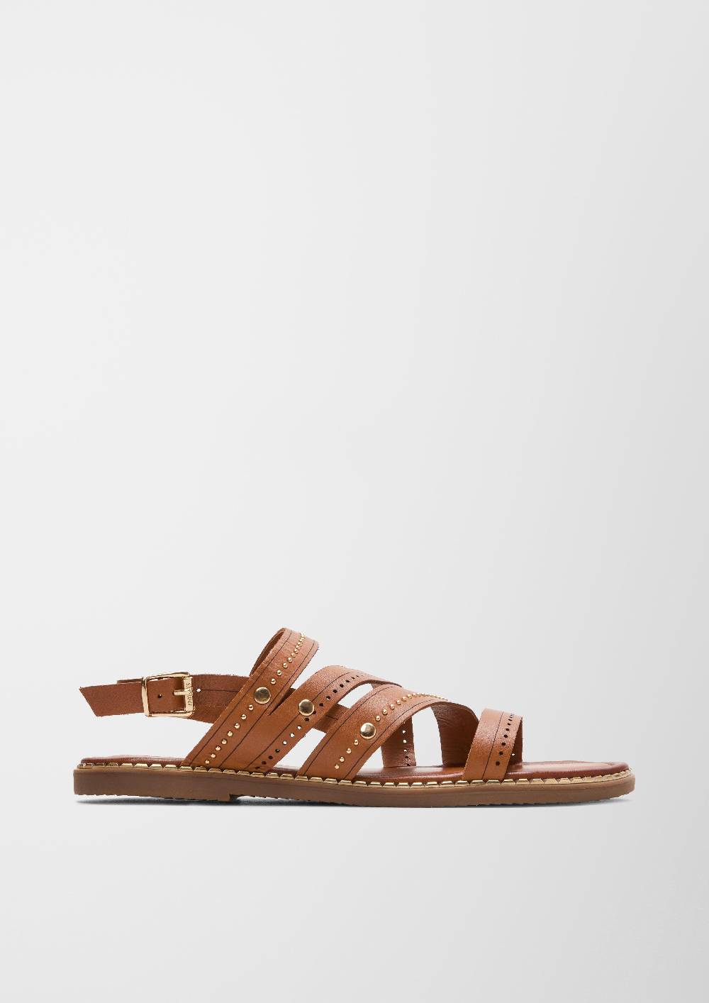 S.Oliver Riemchen-Sandalen Aus Echtleder