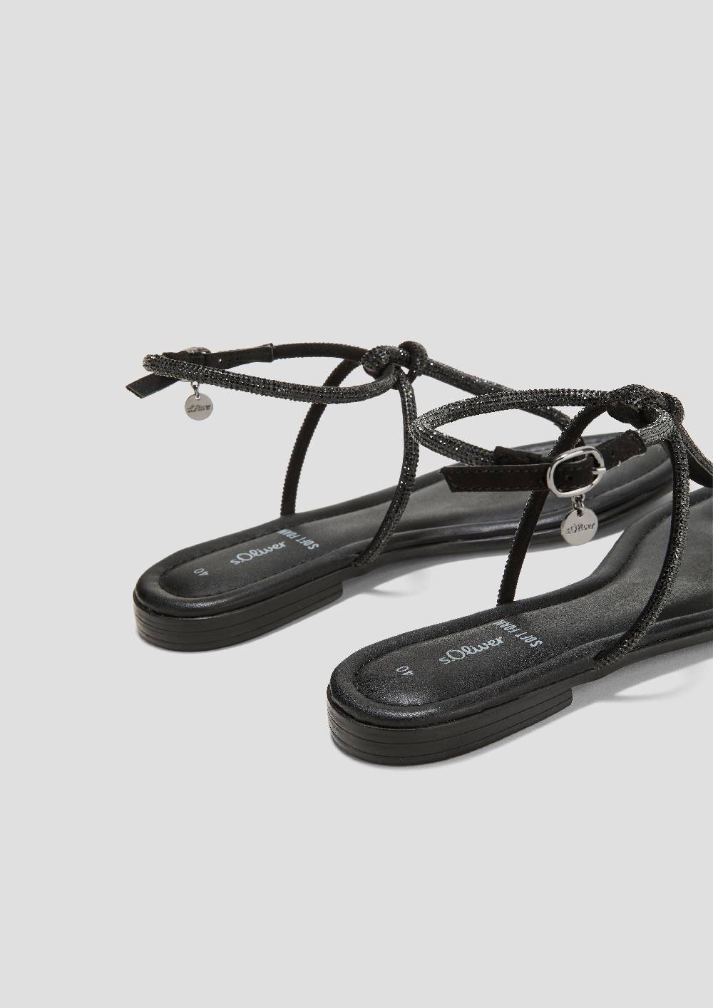 S.Oliver Riemchen-Sandalen Mit Logo-Detail