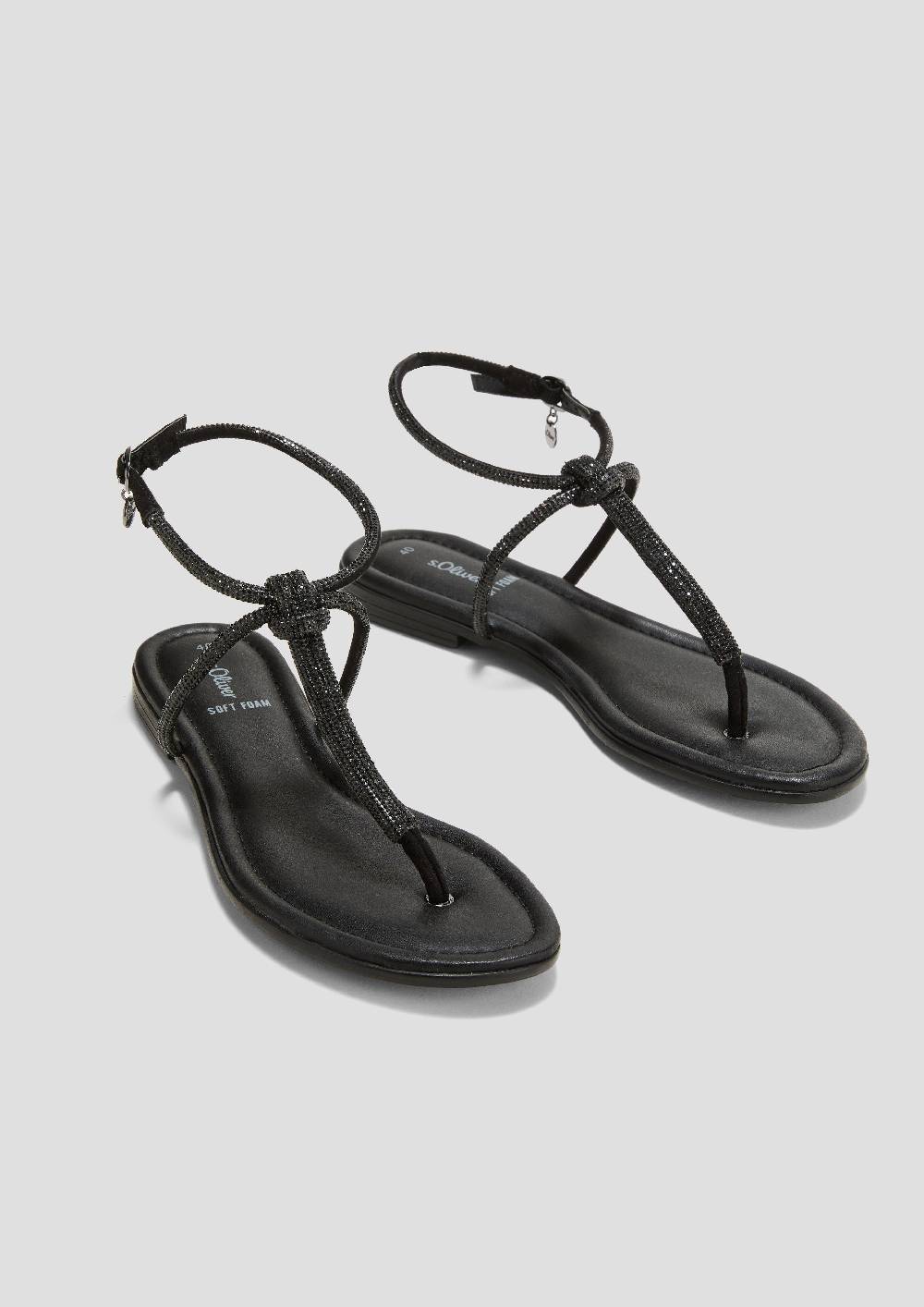 S.Oliver Riemchen-Sandalen Mit Logo-Detail