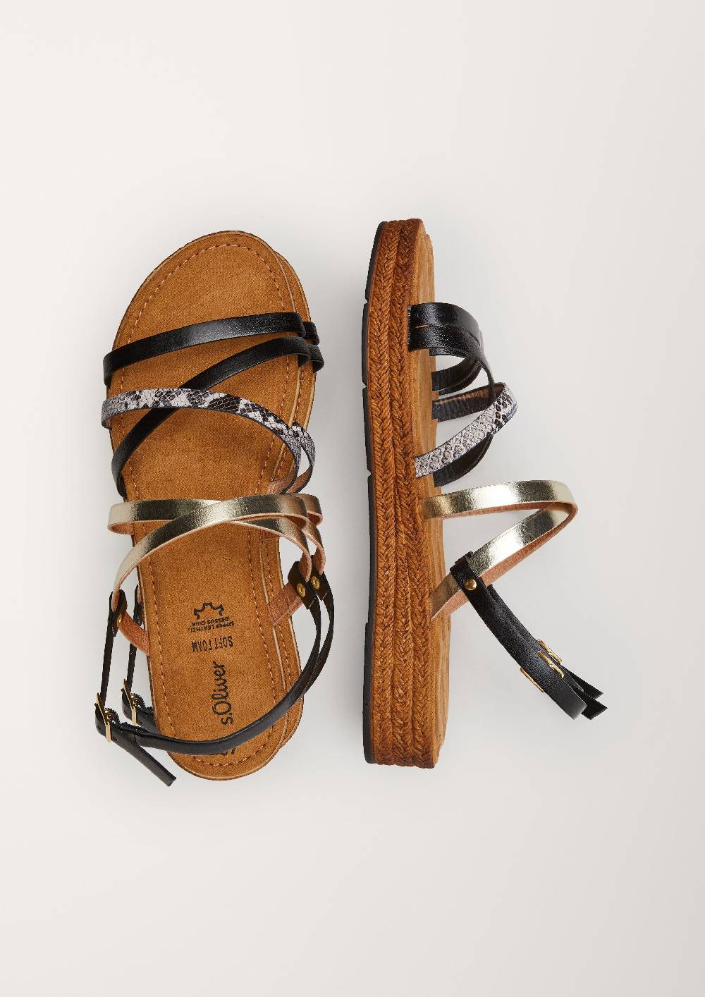 S.Oliver Riemchensandalen Aus Leder