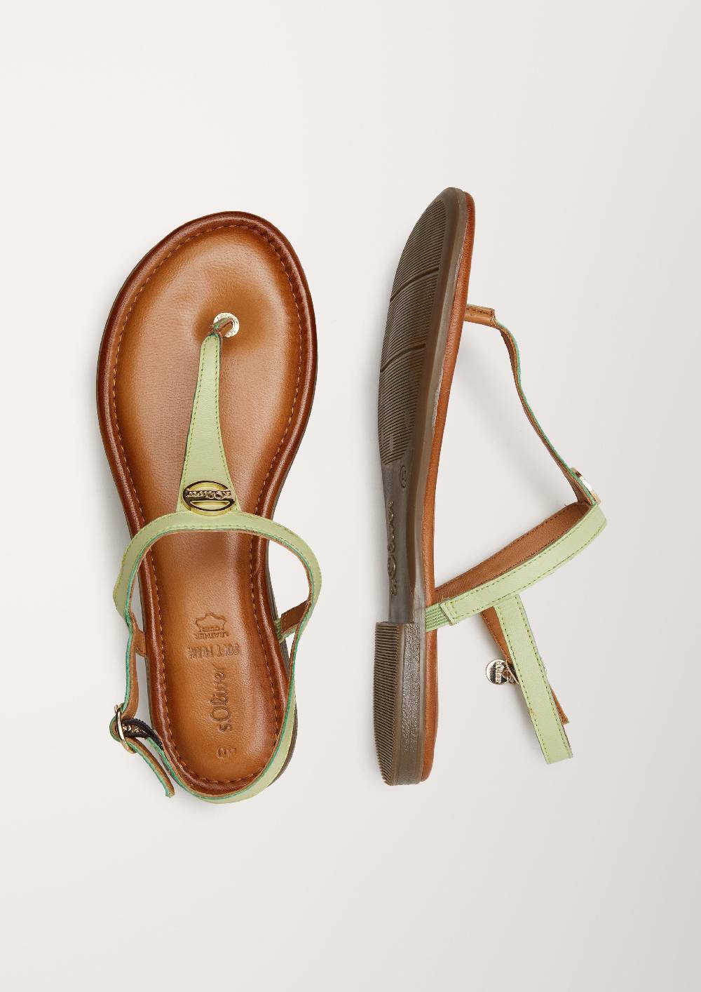 S.Oliver Riemchensandalen Aus Leder