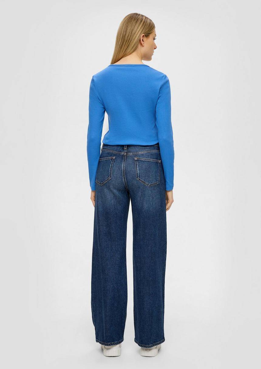 S.Oliver Rippshirt Mit Knopfleiste