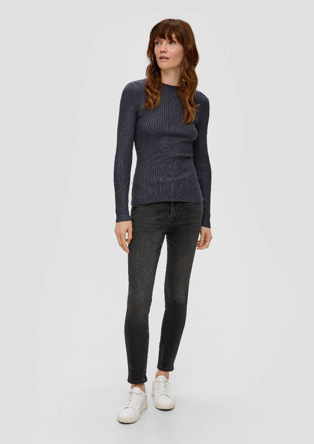 S.Oliver Rippstrickpullover Aus Viskosemix