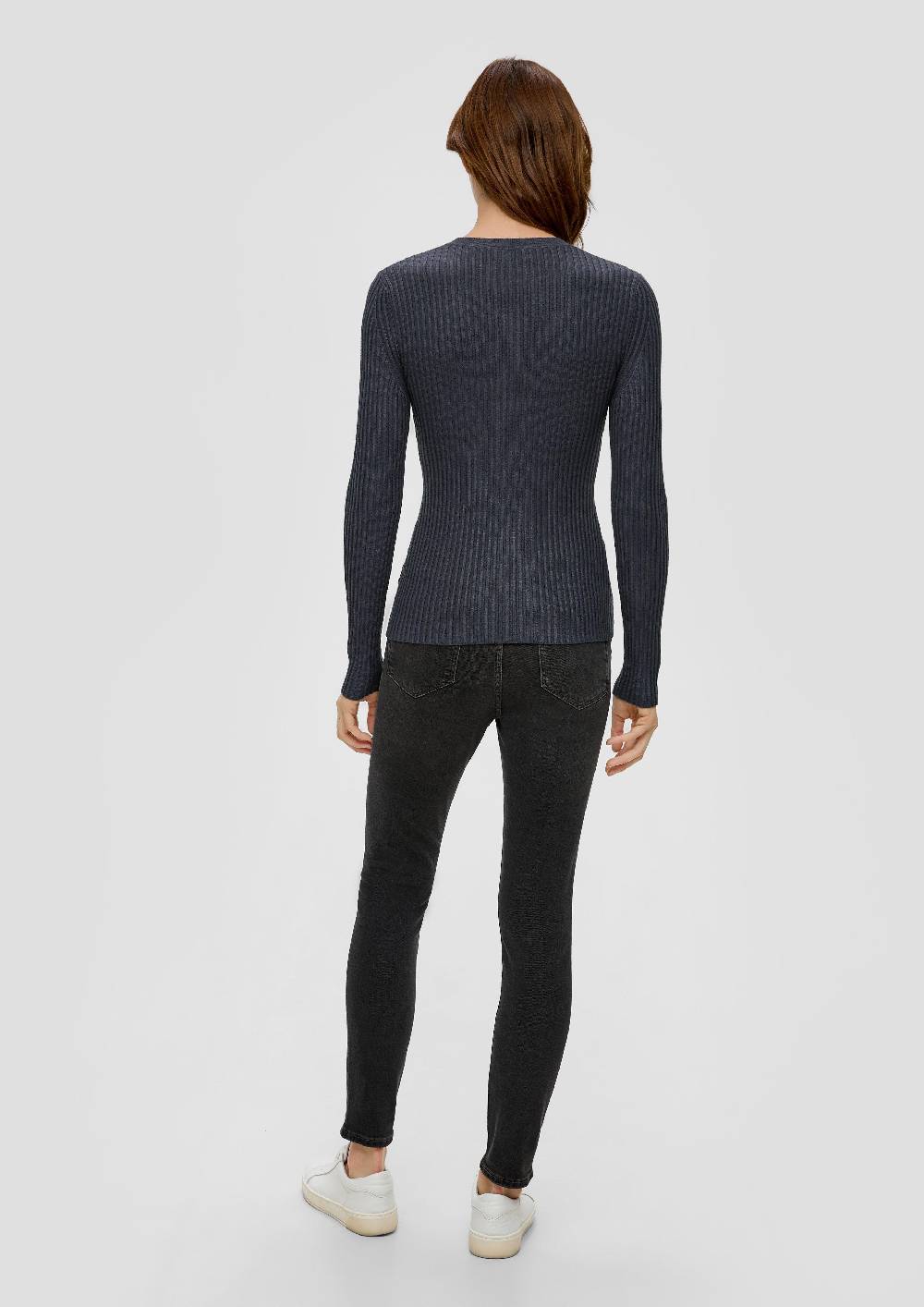 S.Oliver Rippstrickpullover Aus Viskosemix