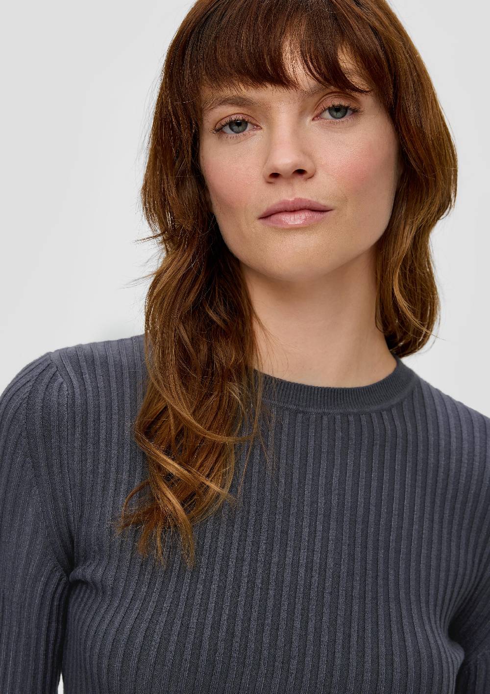 S.Oliver Rippstrickpullover Aus Viskosemix
