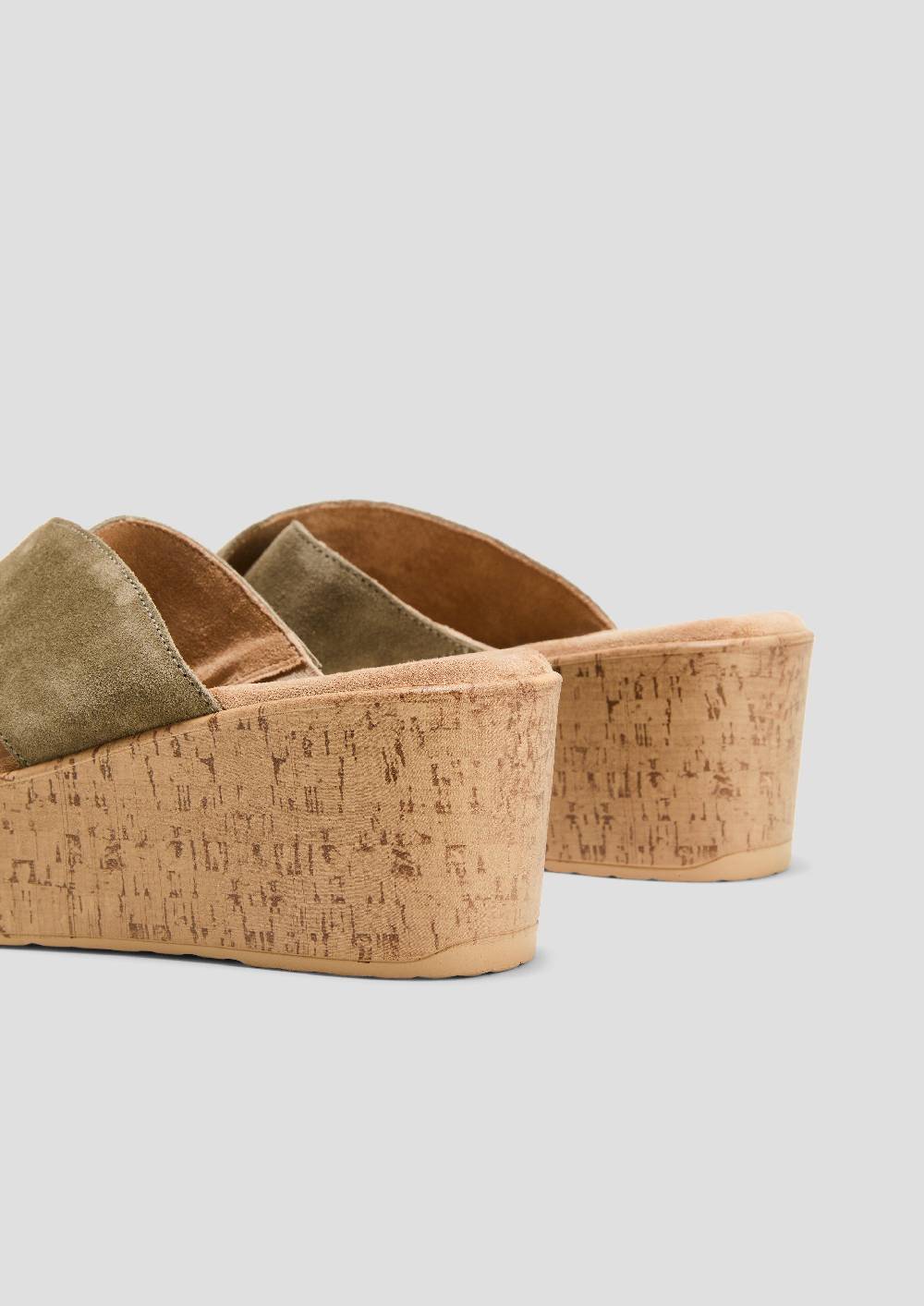 S.Oliver Sandalen Aus Leder Mit Keilabsatz