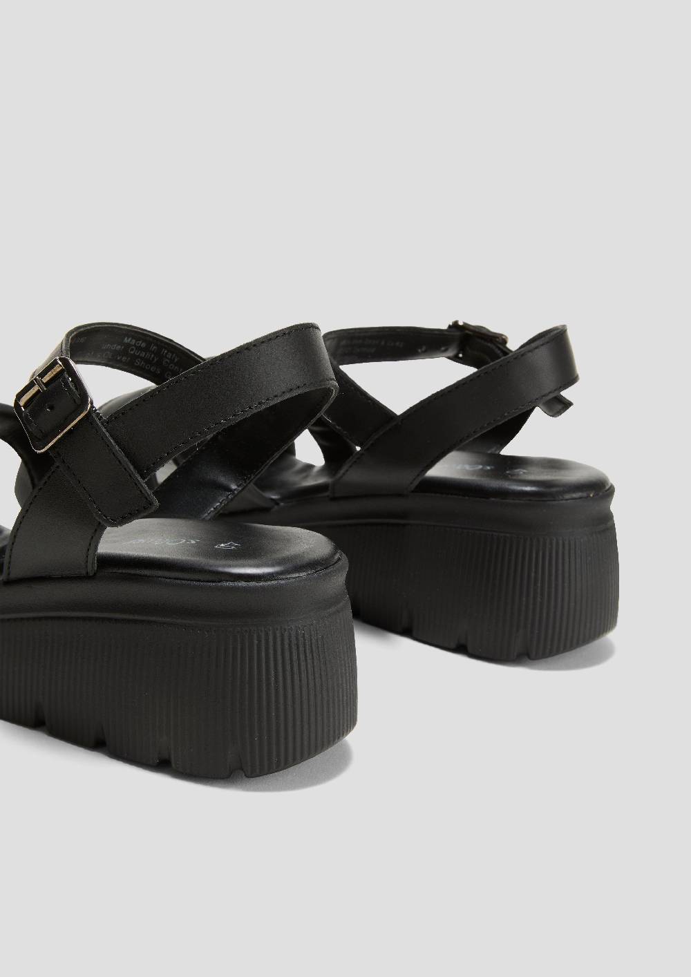 S.Oliver Sandalen Aus Leder Mit Plateausohle