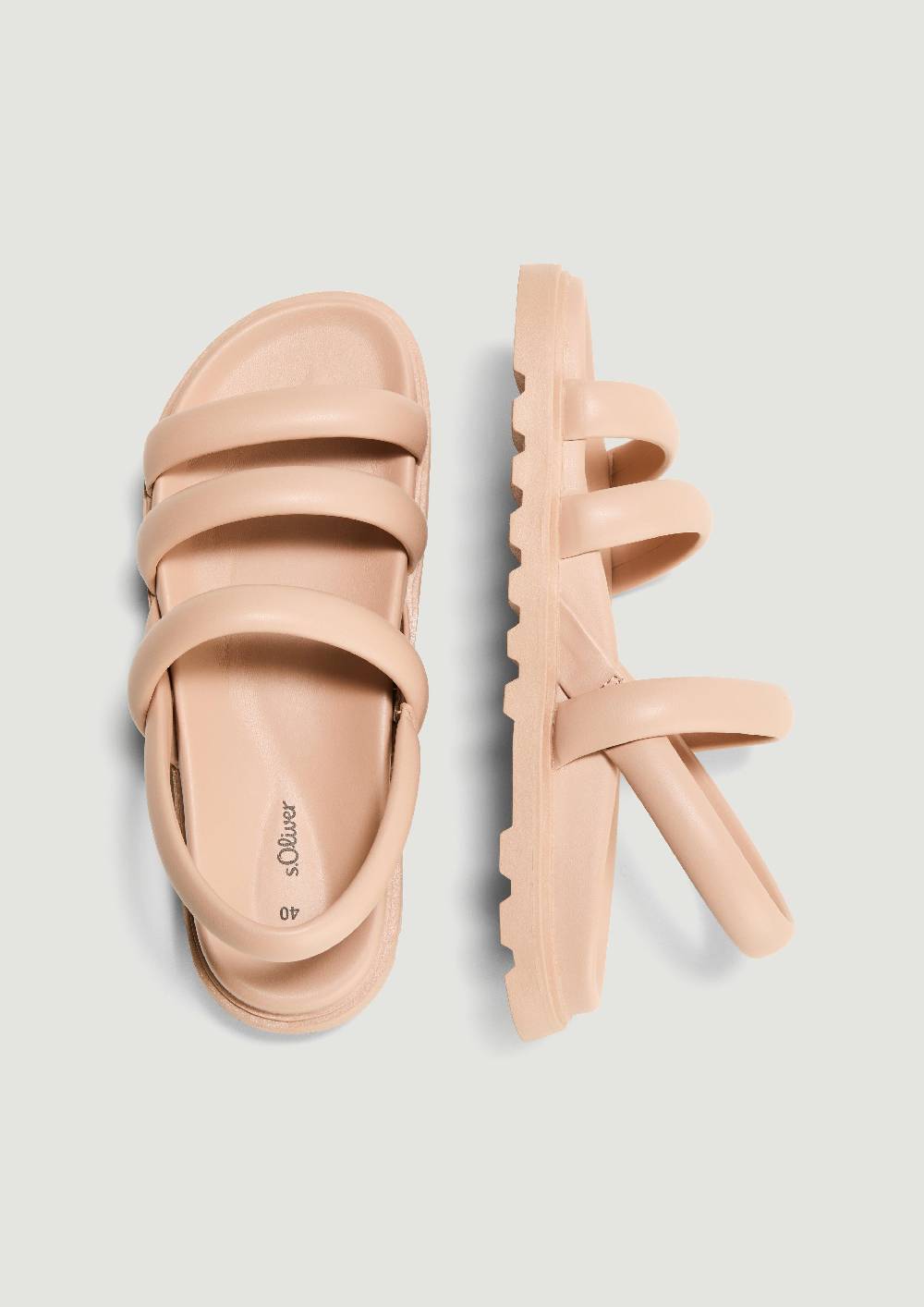 S.Oliver Sandalen In Glattleder-Optik