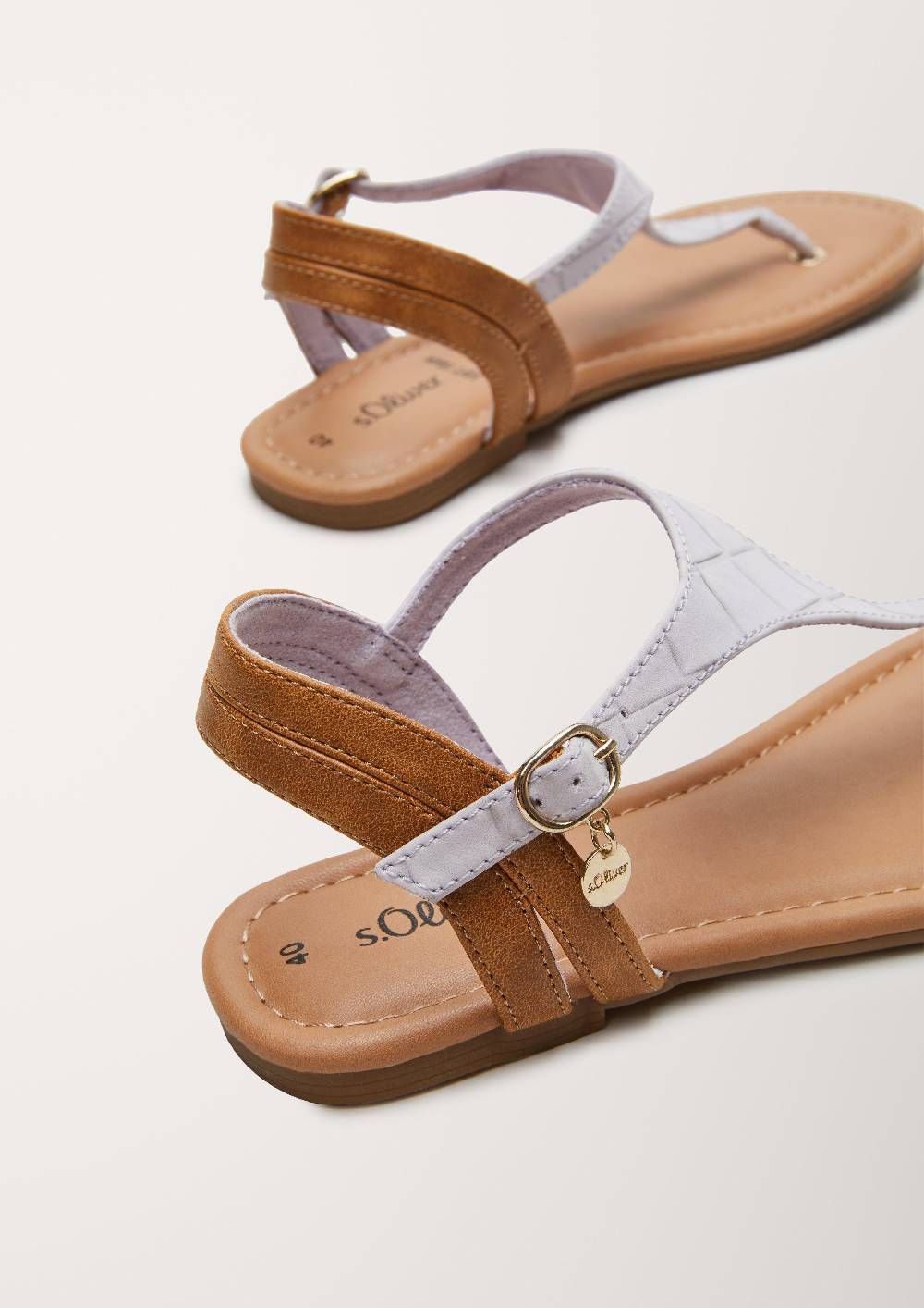 S.Oliver Sandalen In Leder-Optik