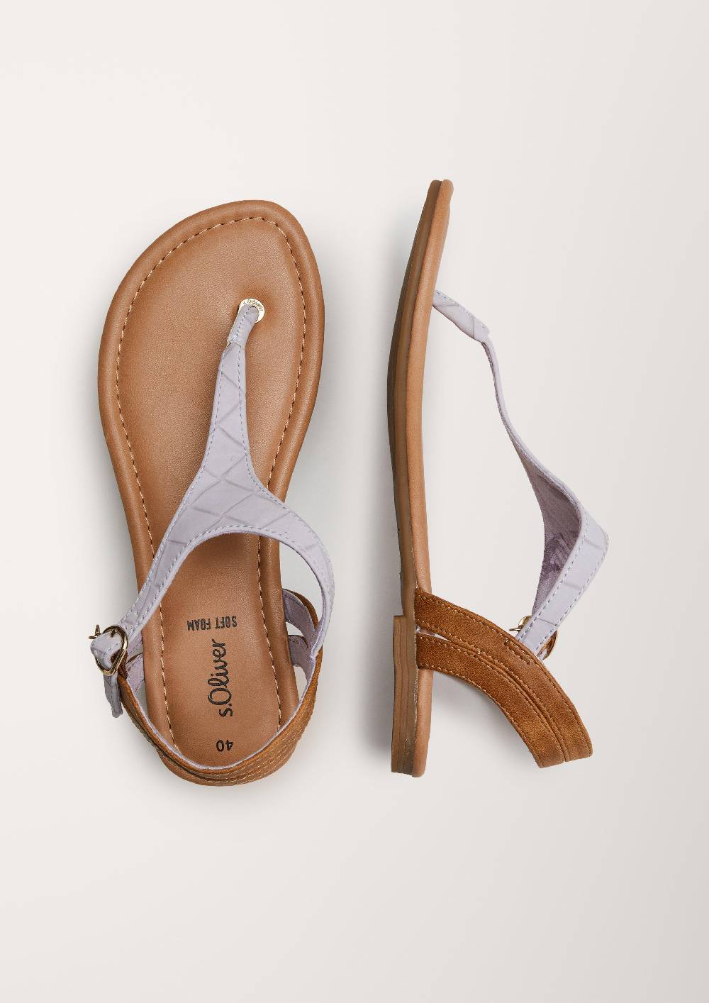 S.Oliver Sandalen In Leder-Optik
