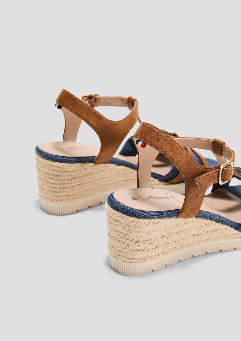 S.Oliver Sandalen Mit Keilabsatz Und Logo-Detail