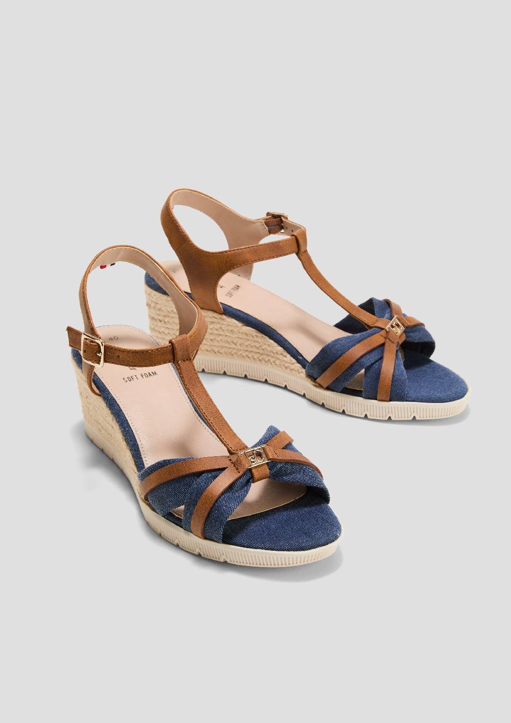 S.Oliver Sandalen Mit Keilabsatz Und Logo-Detail