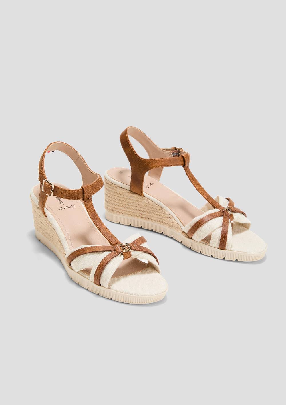 S.Oliver Sandalen Mit Keilabsatz Und Logo-Detail