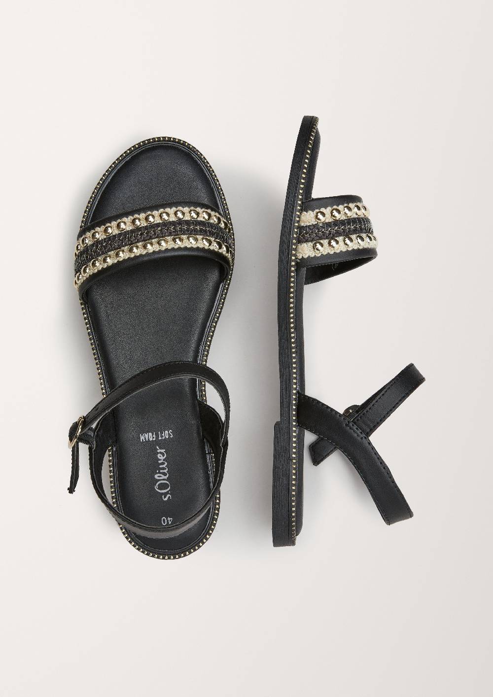 S.Oliver Sandalen Mit Schmucksteinchen