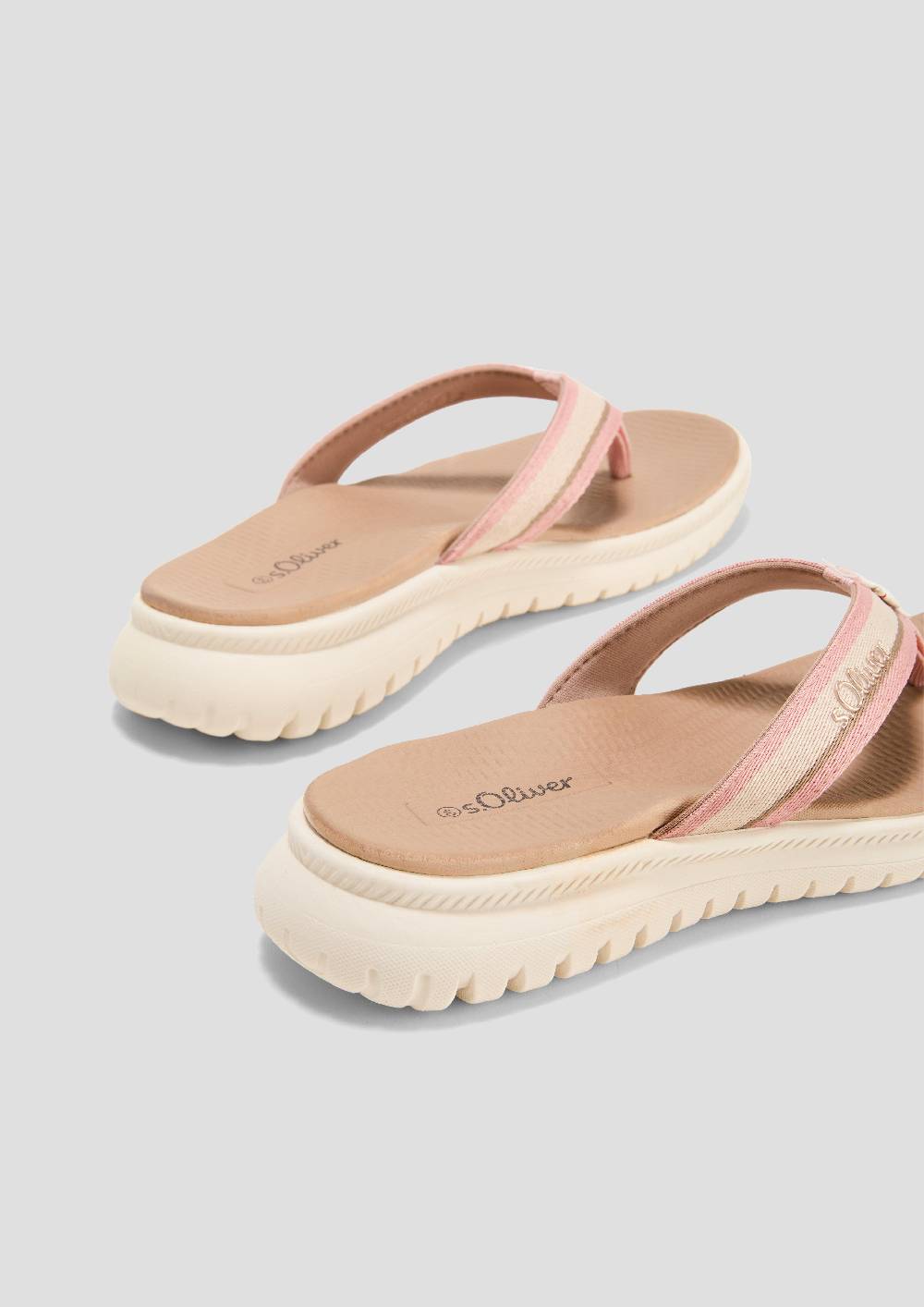 S.Oliver Sandalette Mit Logoschriftzug