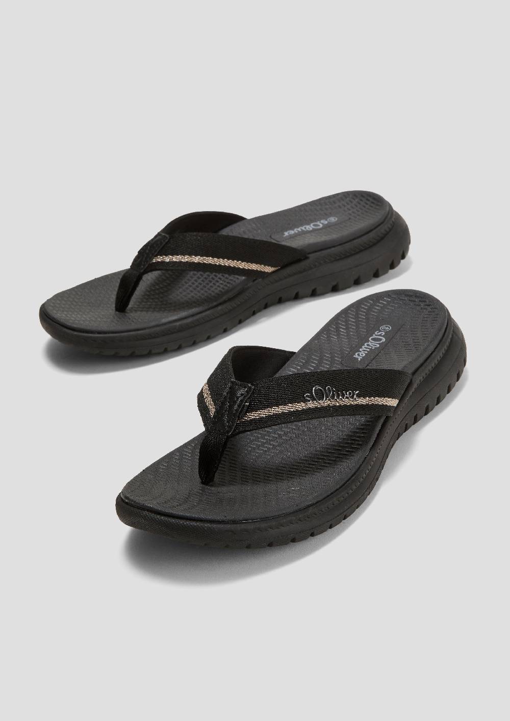 S.Oliver Sandalette Mit Logoschriftzug