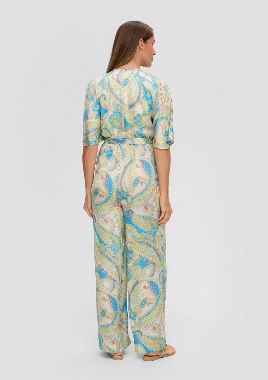 S.Oliver Satin-Jumpsuit Mit Weitem Bein