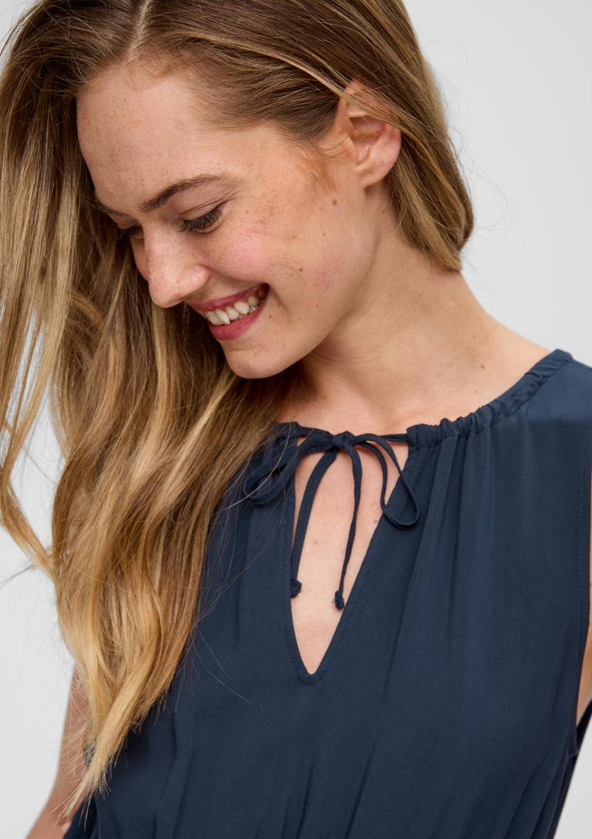 S.Oliver Satin-Kleid Mit Schleifendetail