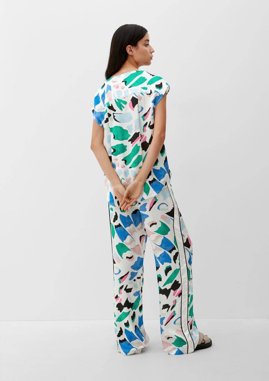 S.Oliver Satinbluse Mit Allover-Muster