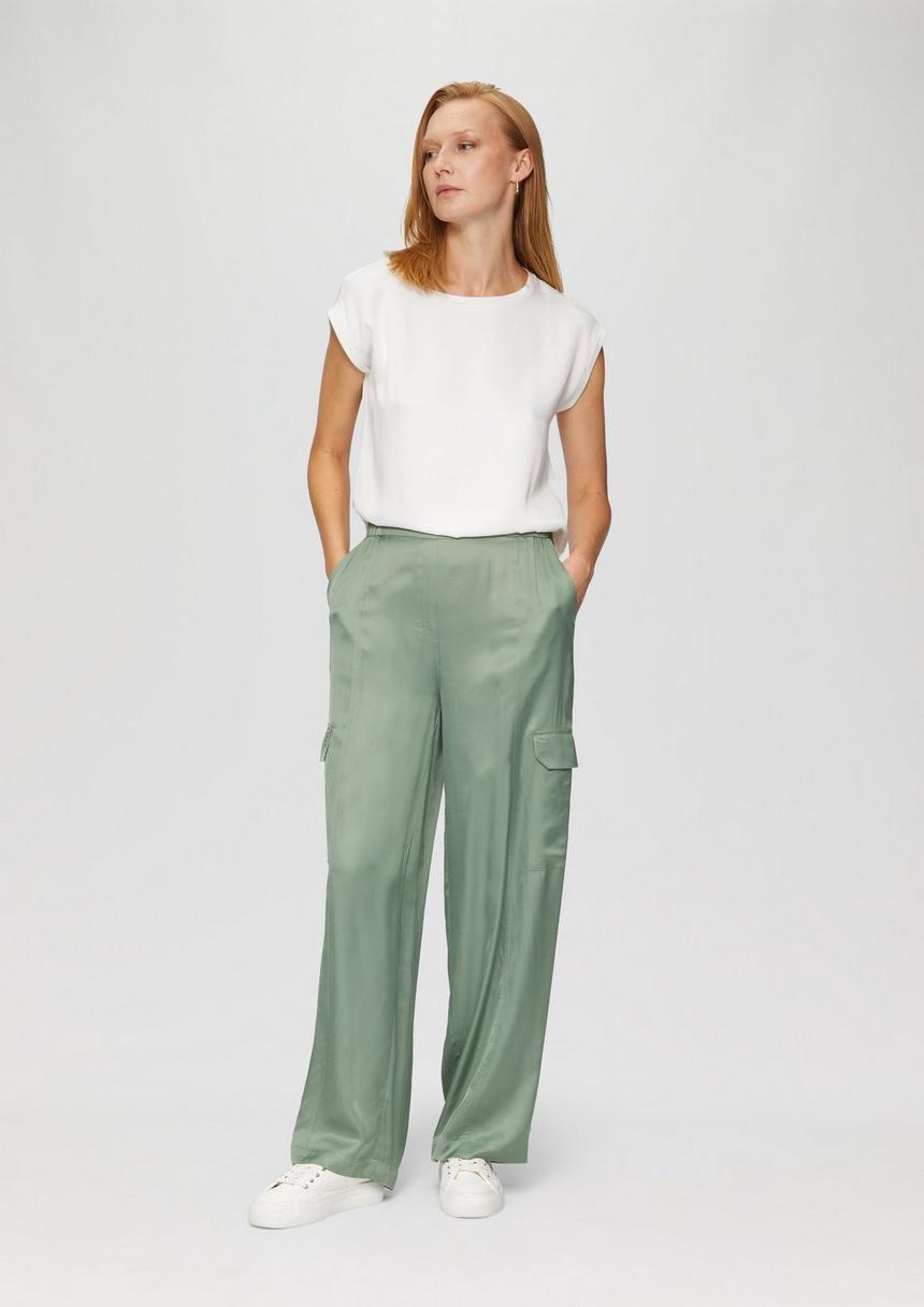 S.Oliver Satinhose Mit Cargotaschen