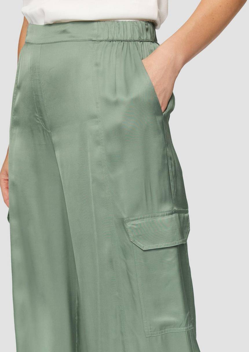 S.Oliver Satinhose Mit Cargotaschen
