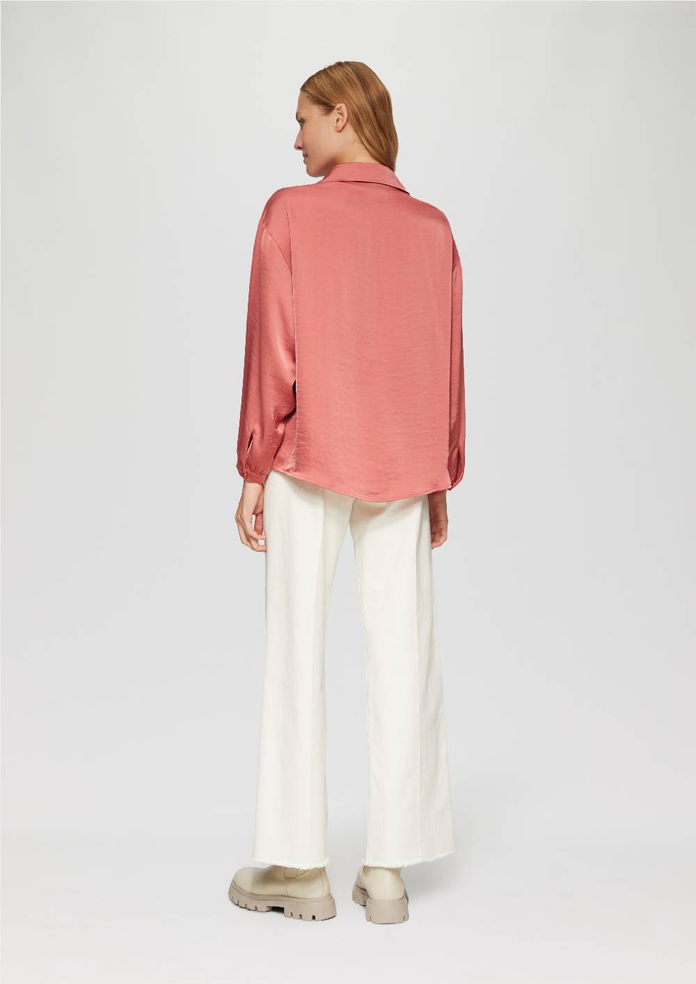 S.Oliver Satinierte Bluse Mit V-Ausschnitt