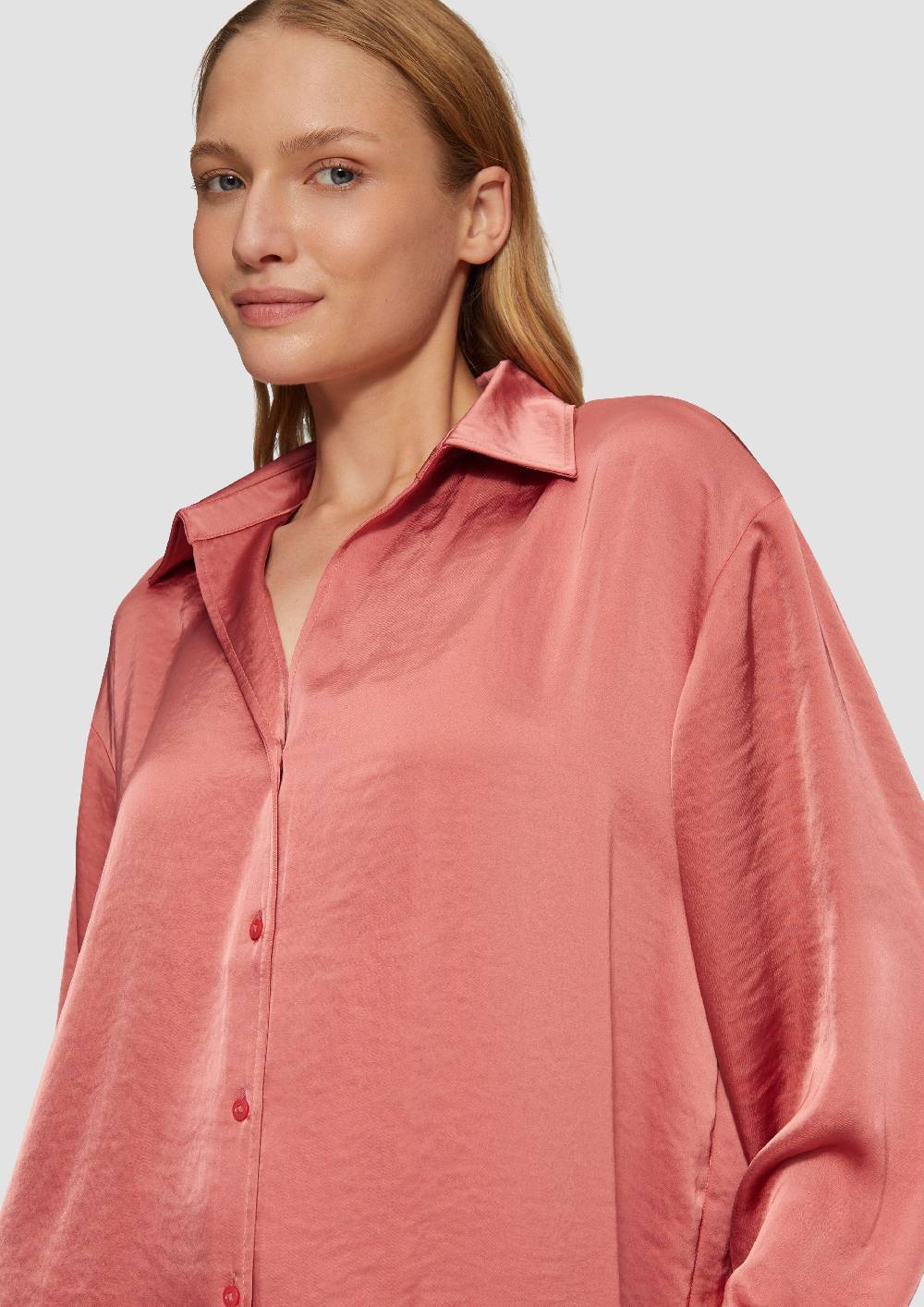 S.Oliver Satinierte Bluse Mit V-Ausschnitt