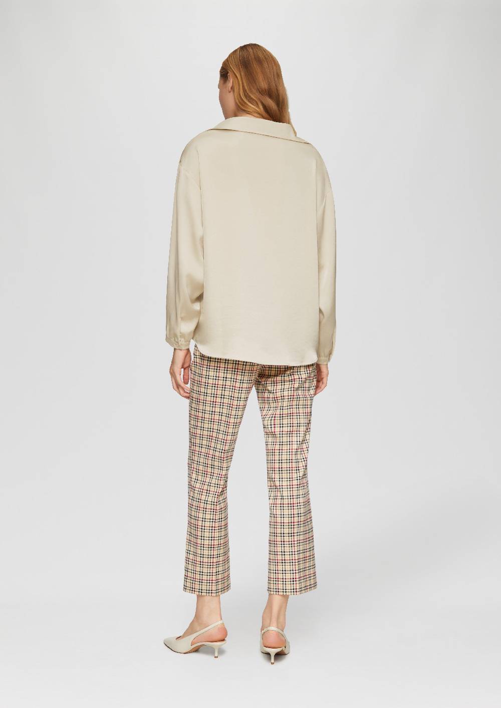 S.Oliver Satinierte Bluse Mit V-Ausschnitt