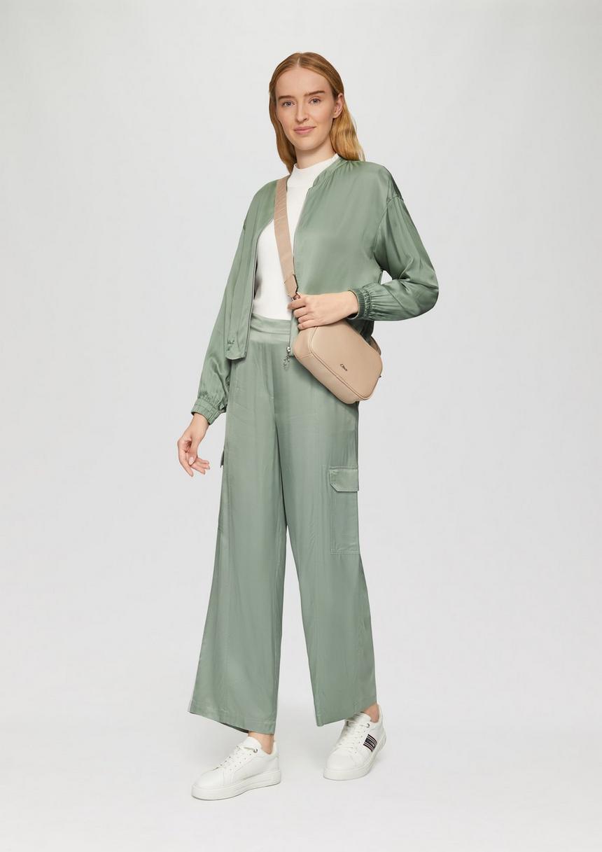 S.Oliver Satinierter Blouson Aus Viskose