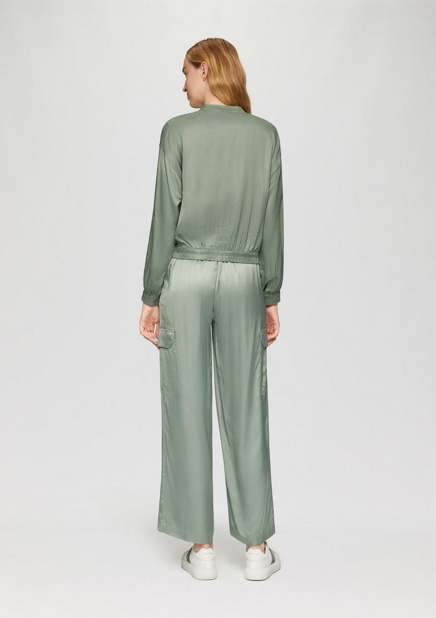 S.Oliver Satinierter Blouson Aus Viskose