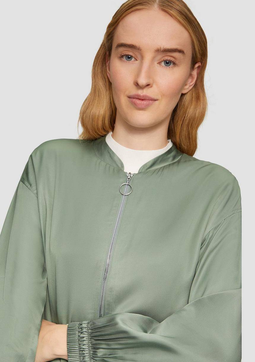 S.Oliver Satinierter Blouson Aus Viskose