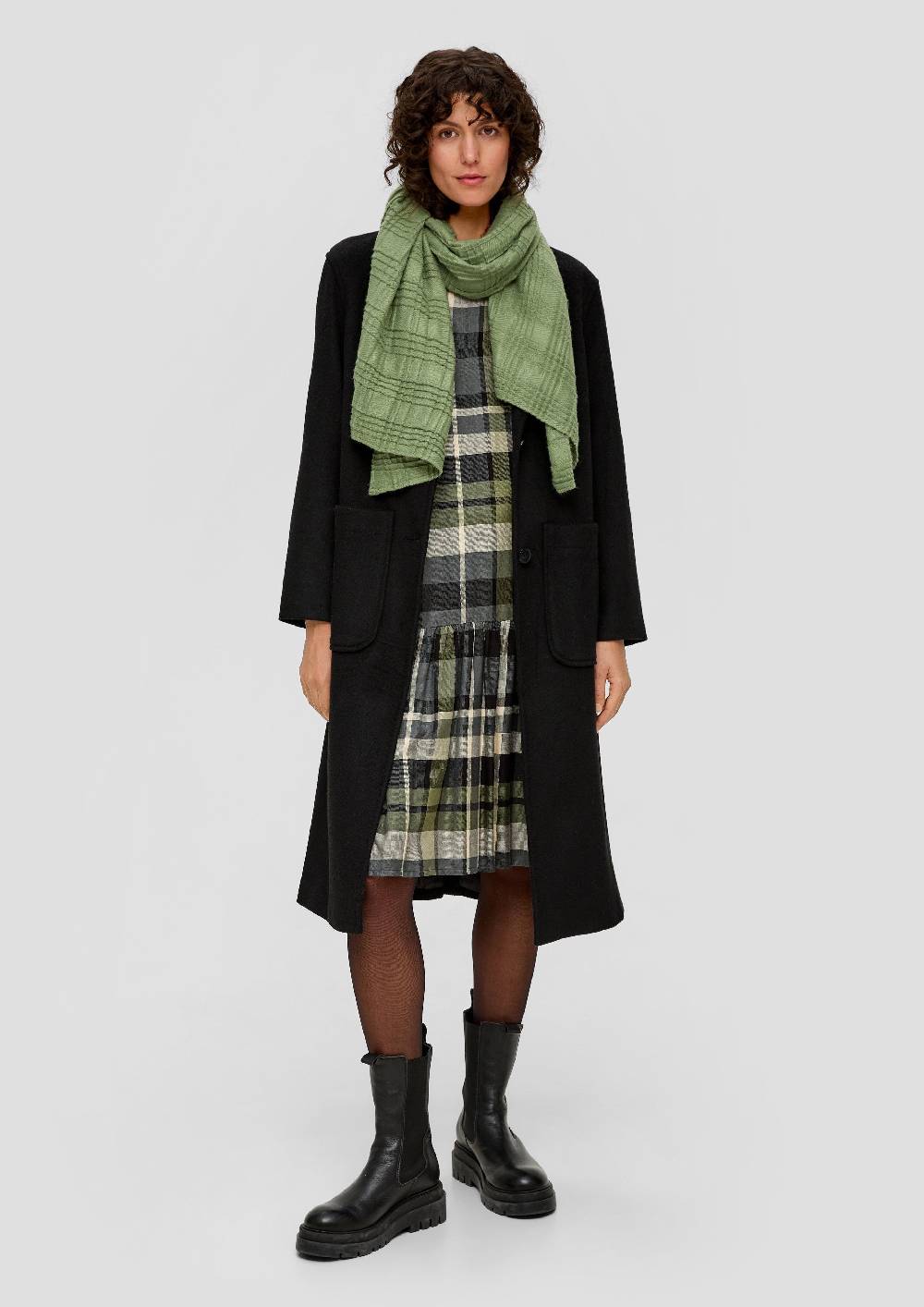 S.Oliver Schal Mit Plisseefalten