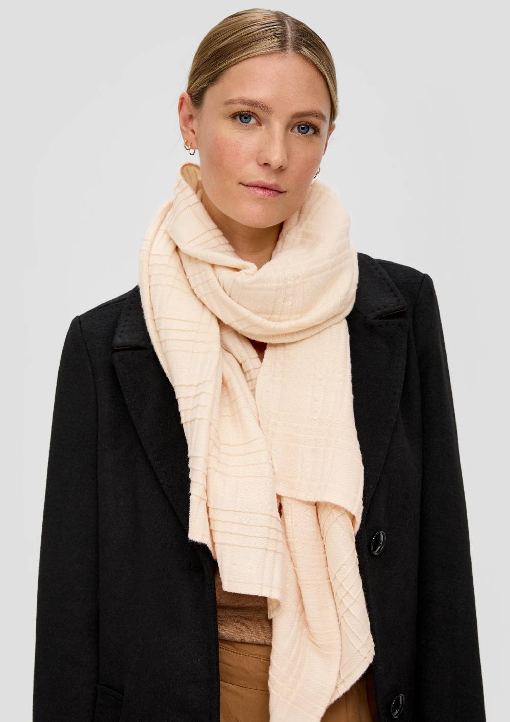 S.Oliver Schal Mit Plisseefalten