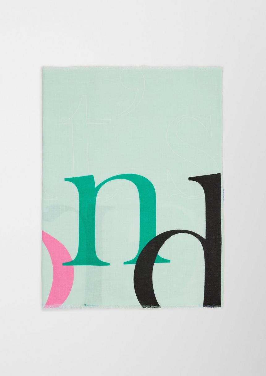 S.Oliver Schal Mit Schriftprint