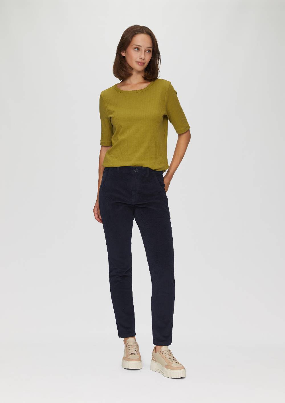 S.Oliver Schmal Geschnittene Cordhose