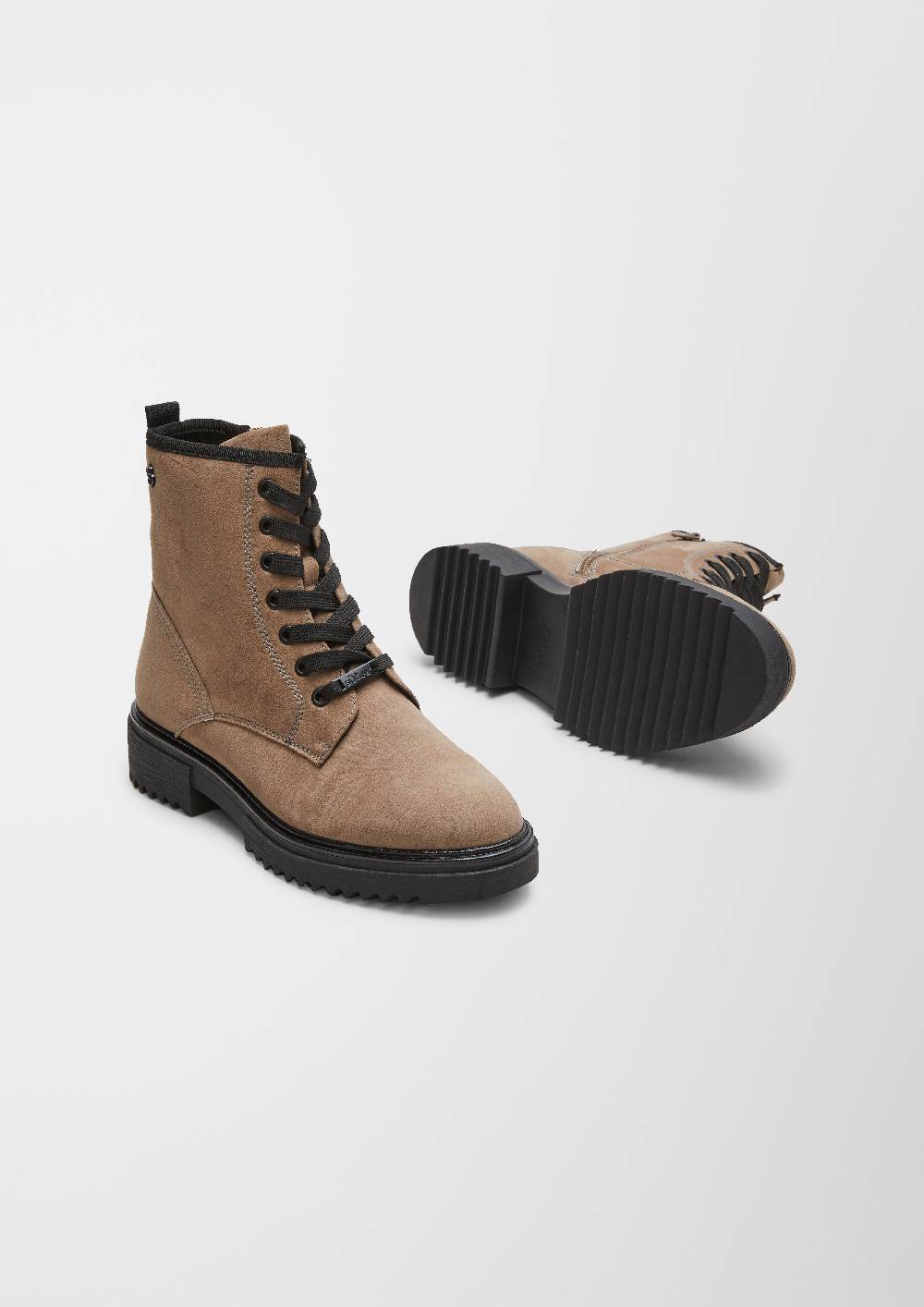 S.Oliver Schnürboots In Veloursleder-Optik