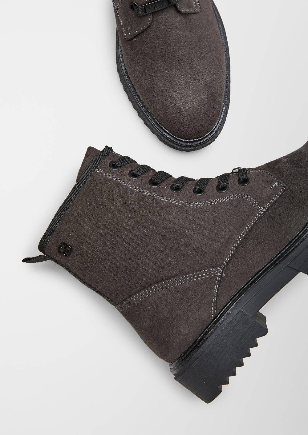 S.Oliver Schnürboots In Veloursleder-Optik