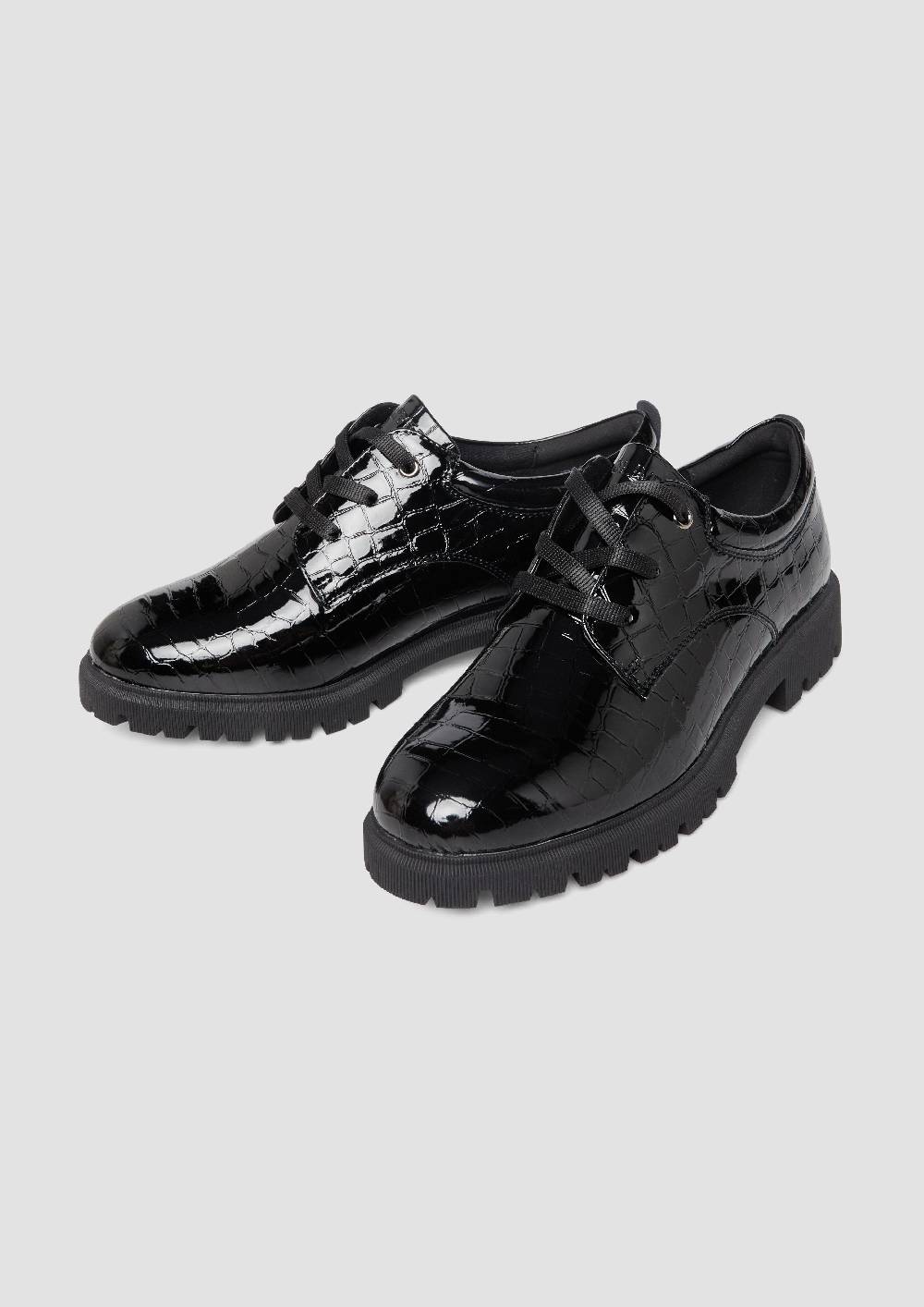 S.Oliver Schnürer In Lackleder-Optik