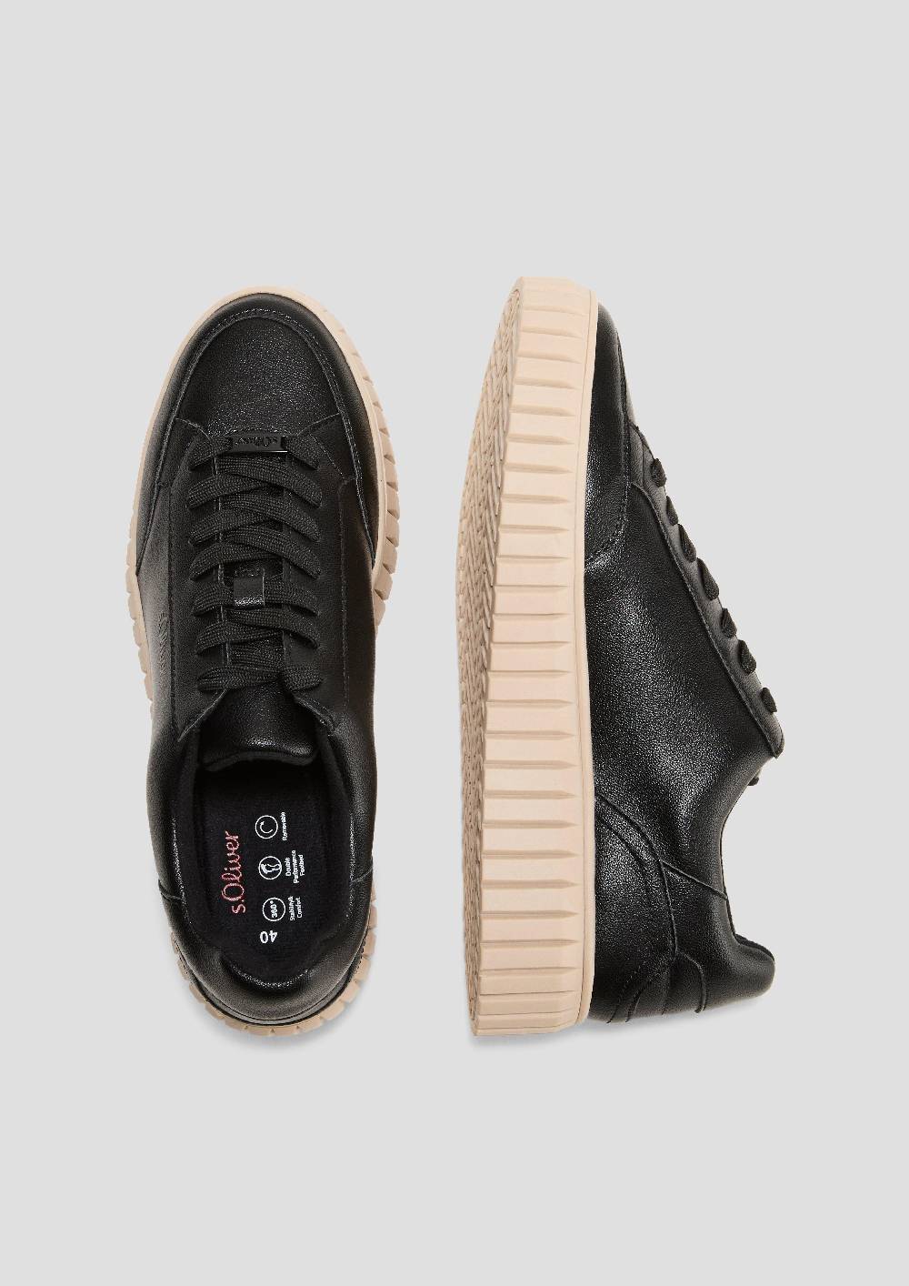 S.Oliver Schnürer In Leder-Optik