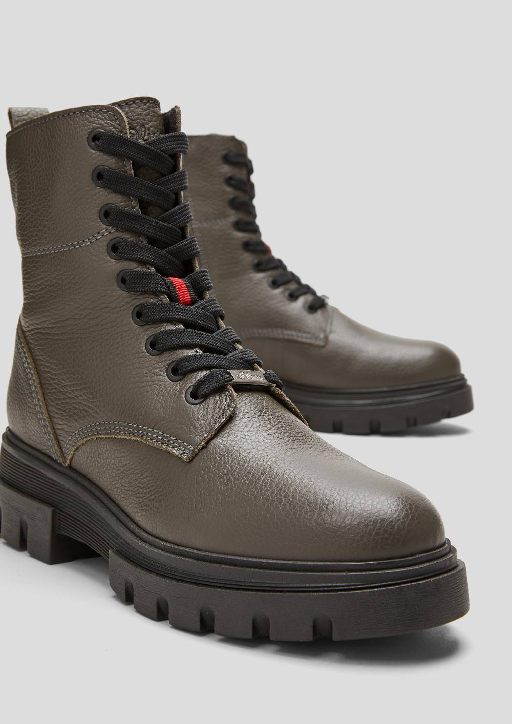 S.Oliver Schnürstiefel Aus Echtleder