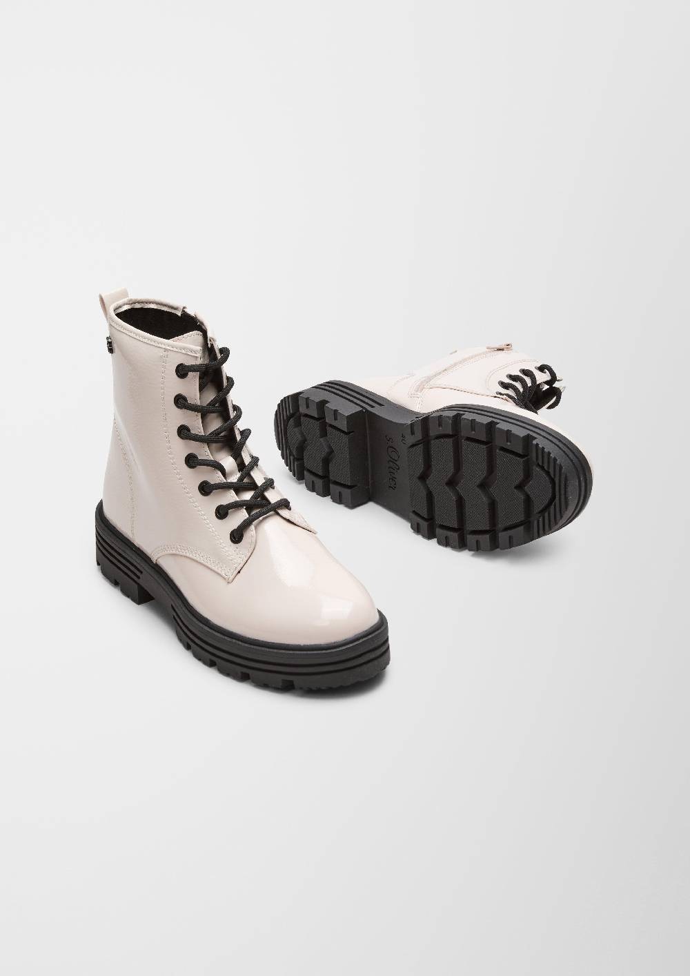 S.Oliver Schnürstiefel Aus Kunstleder