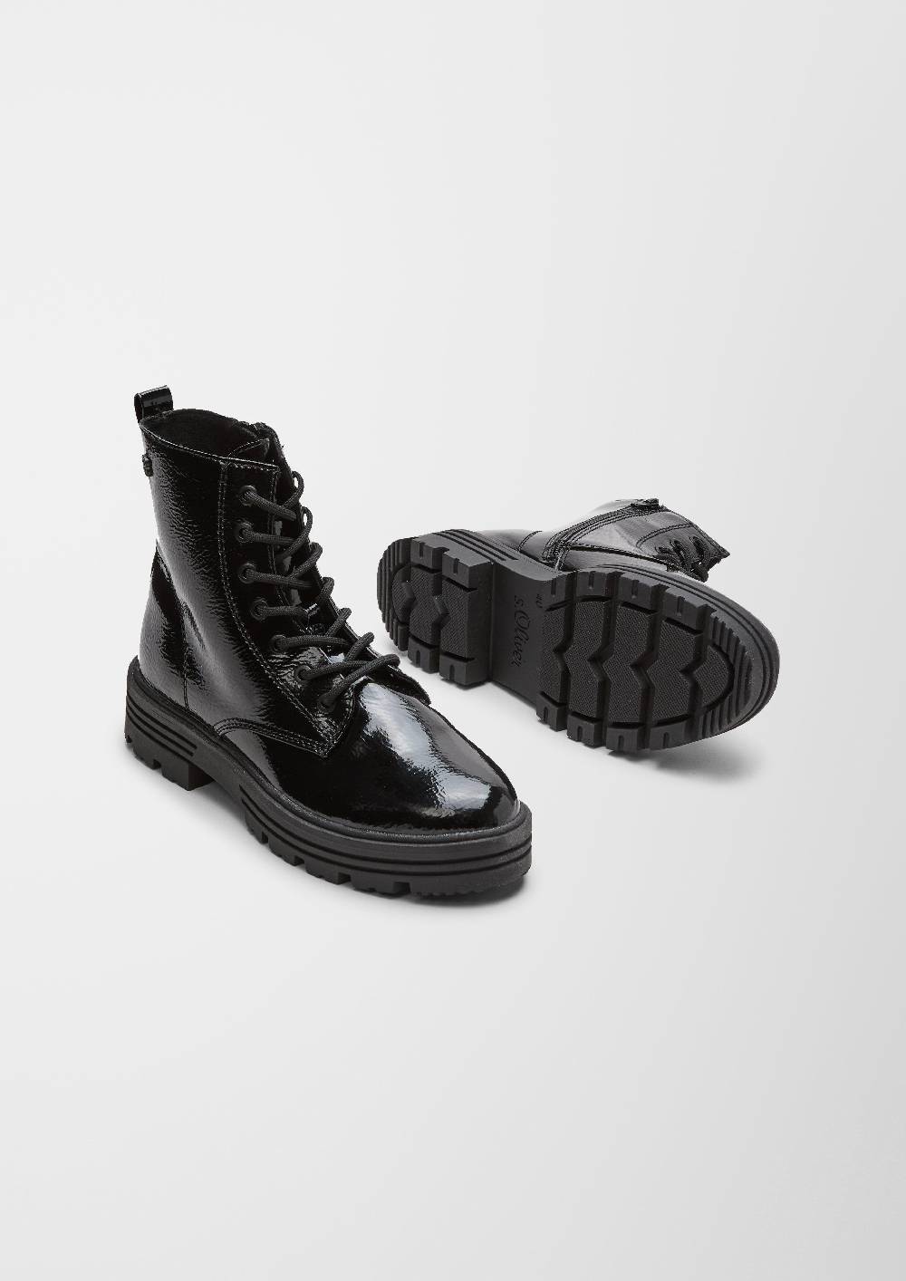 S.Oliver Schnürstiefel Aus Kunstleder