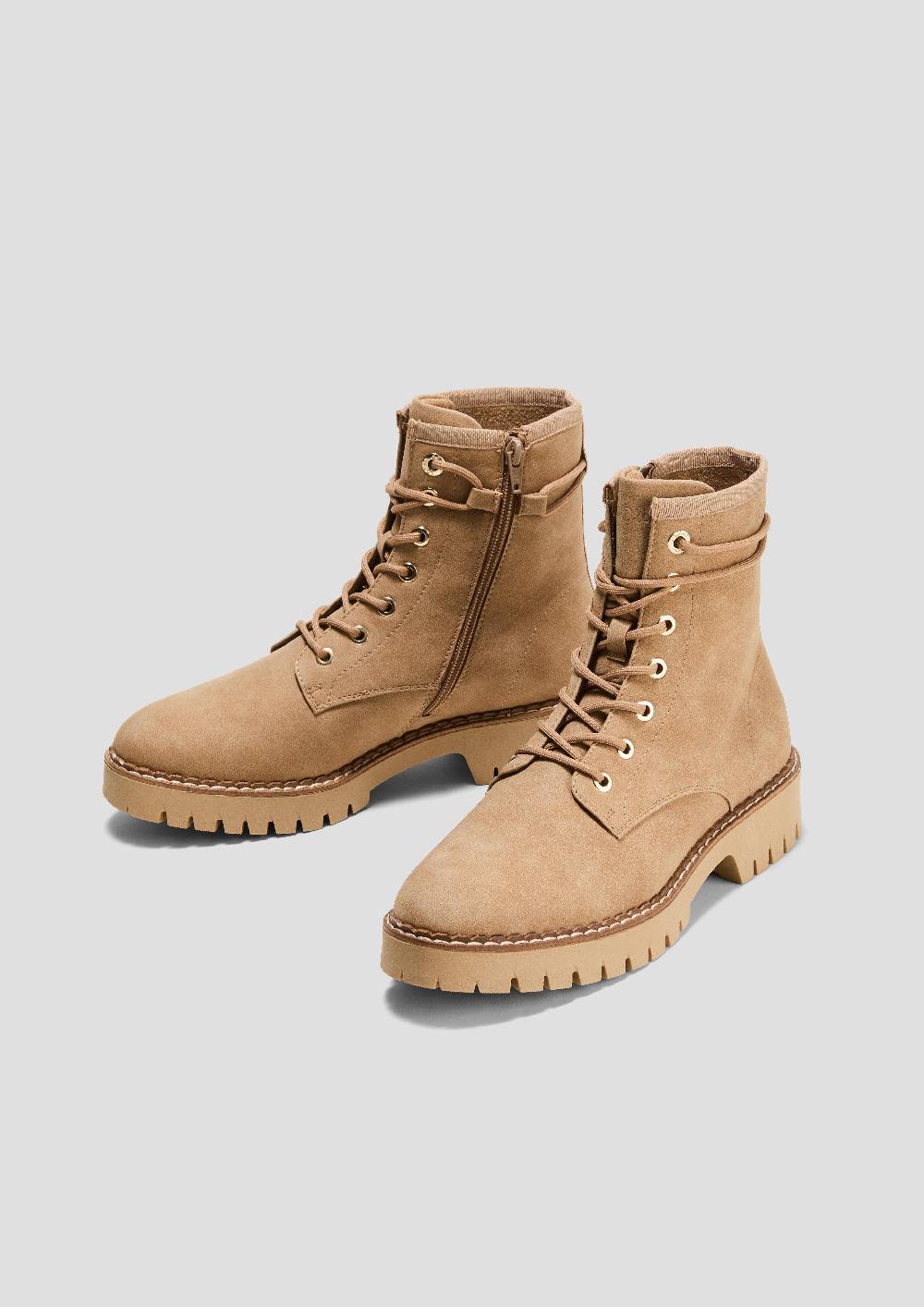 S.Oliver Schnürstiefel In Leder-Optik