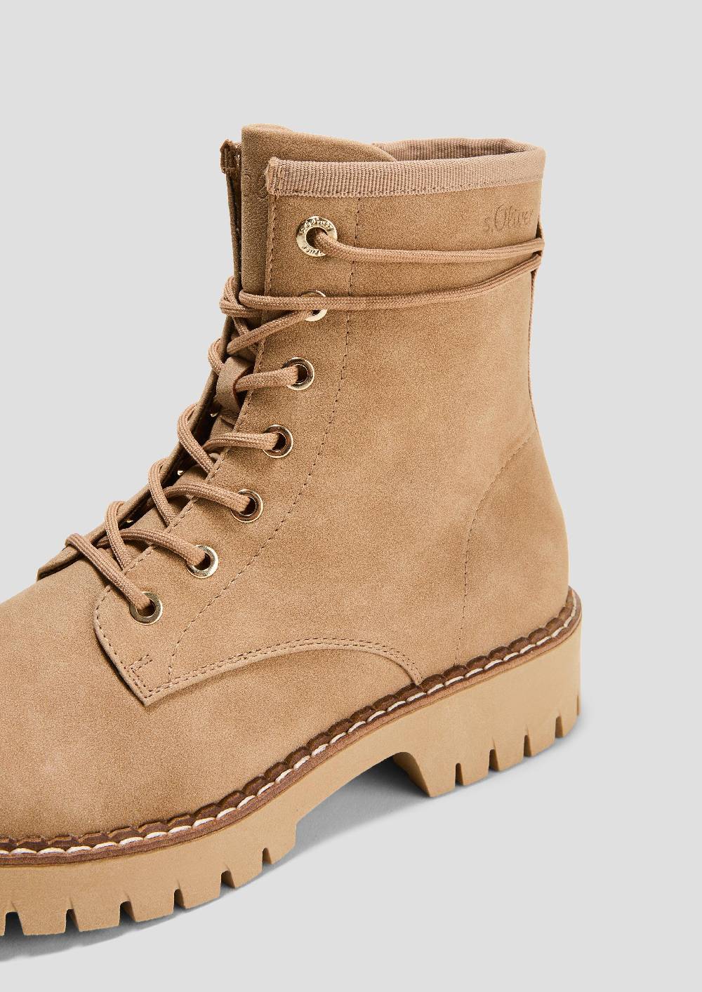 S.Oliver Schnürstiefel In Leder-Optik