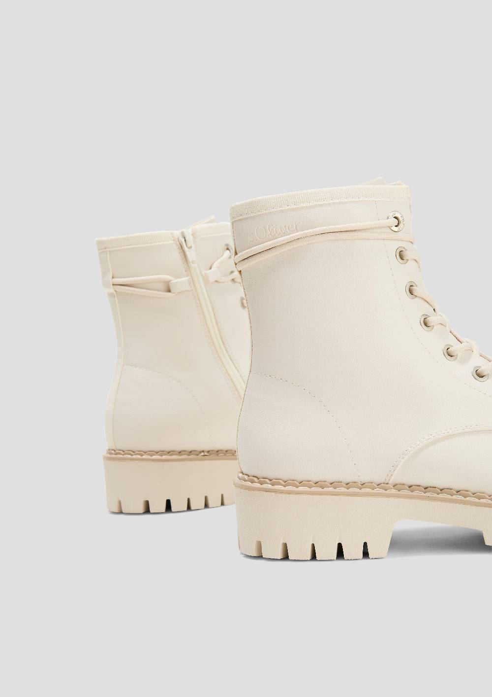 S.Oliver Schnürstiefel In Leder-Optik