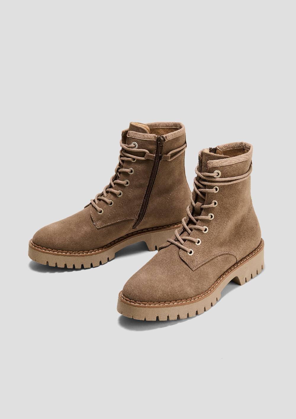 S.Oliver Schnürstiefel In Leder-Optik