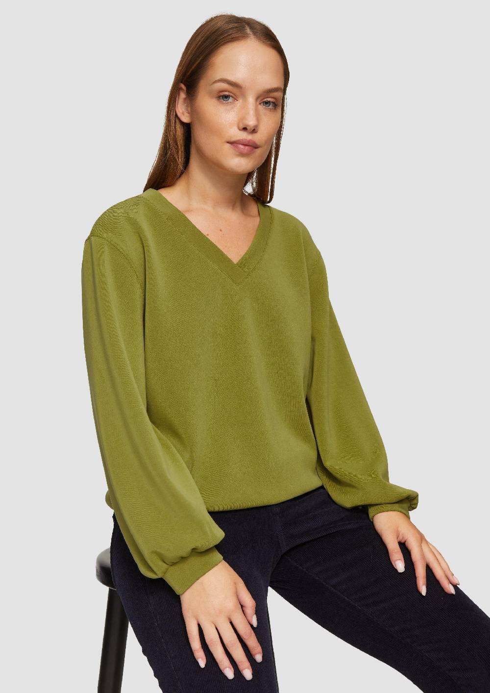 S.Oliver Scuba-Sweatshirt Mit V-Ausschnitt