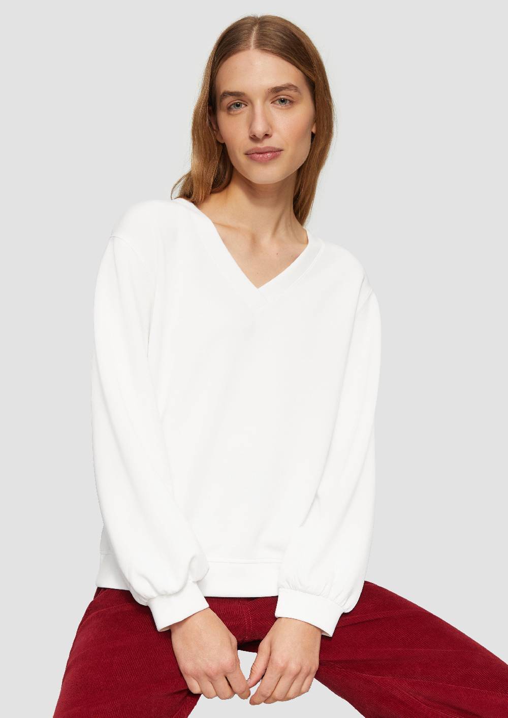 S.Oliver Scuba-Sweatshirt Mit V-Ausschnitt