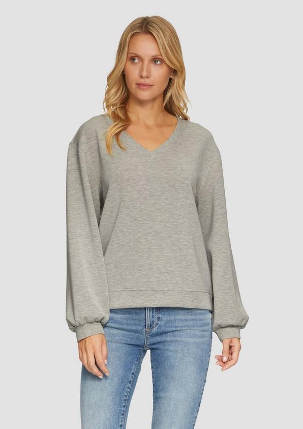 S.Oliver Scuba-Sweatshirt mit V-Ausschnitt