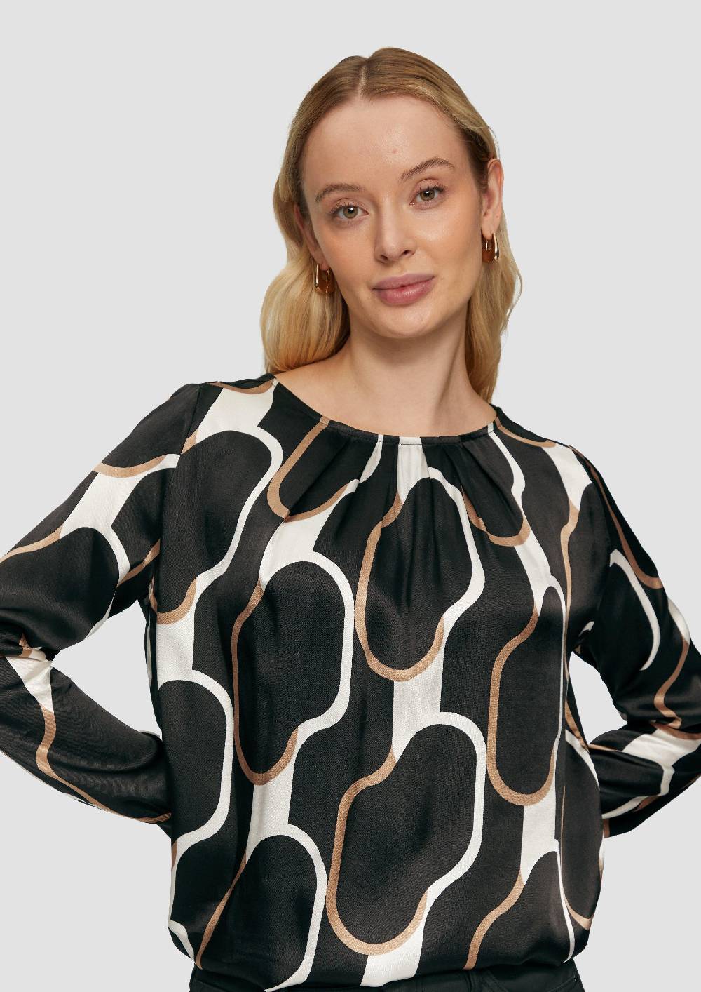 S.Oliver Shirt Im Fabricmix Mit Raff-Details